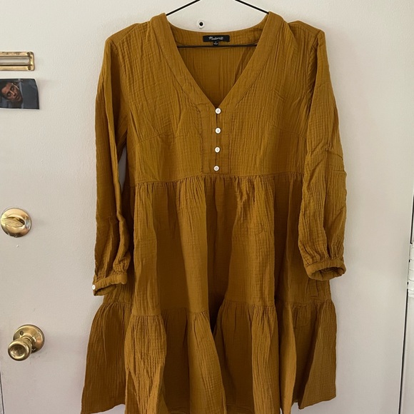 Lightspun Colette Mini Dress- Mustard yellow - Picture 3 of 5